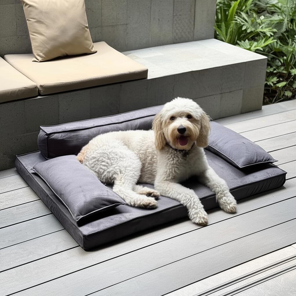 Orthopedic Memory Foam Dog Bed For Medium, Large & Xl Dogs, Washable Pet Bed For Crate, Cooling Dog Beds Ideal For Arthritic Dog