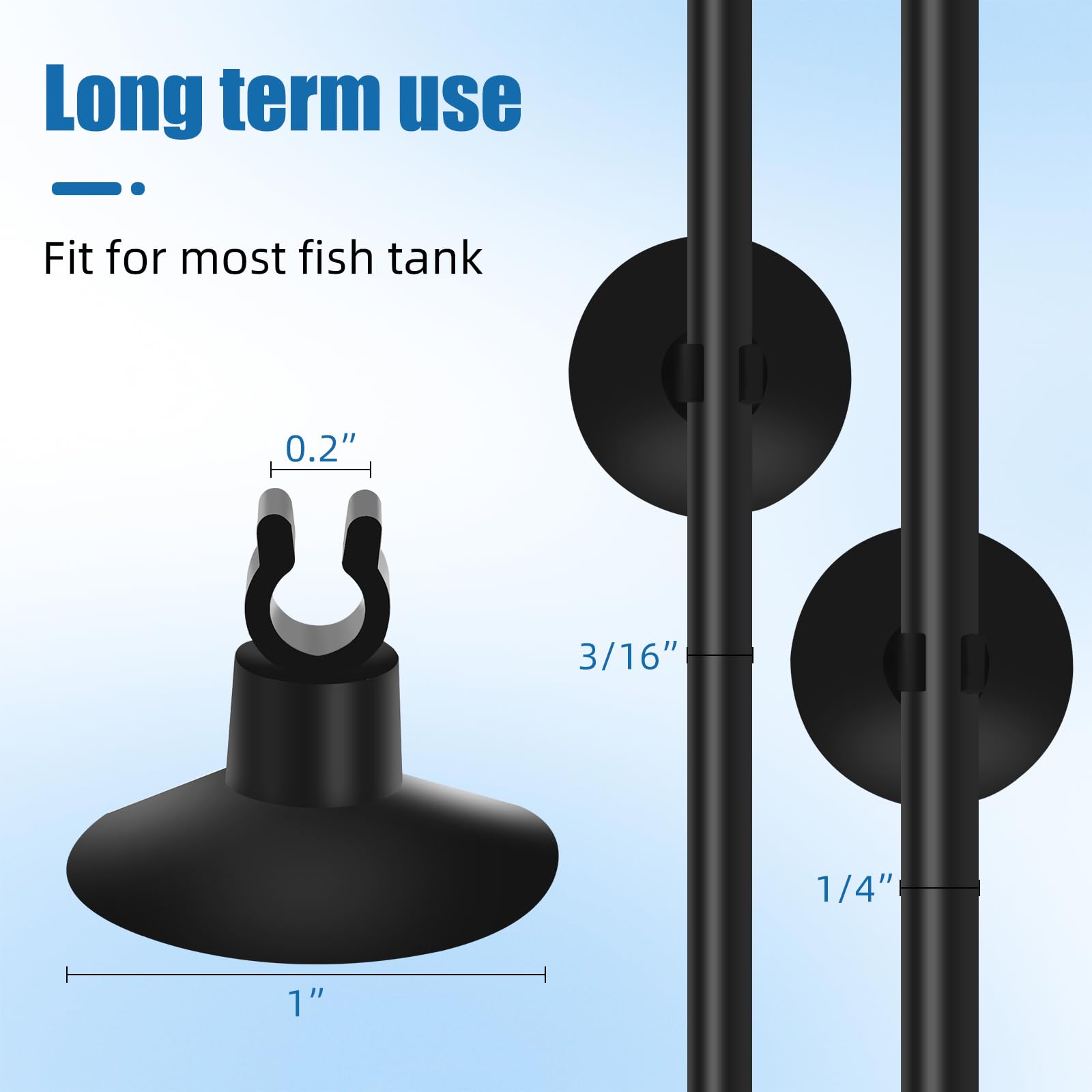 AQUANEAT 14Feet Aquarium Airline Tubing, Standard 3/16 '' Tubing, Air Pump Accessories,with Air Stones, Check Valves, Suction Cu