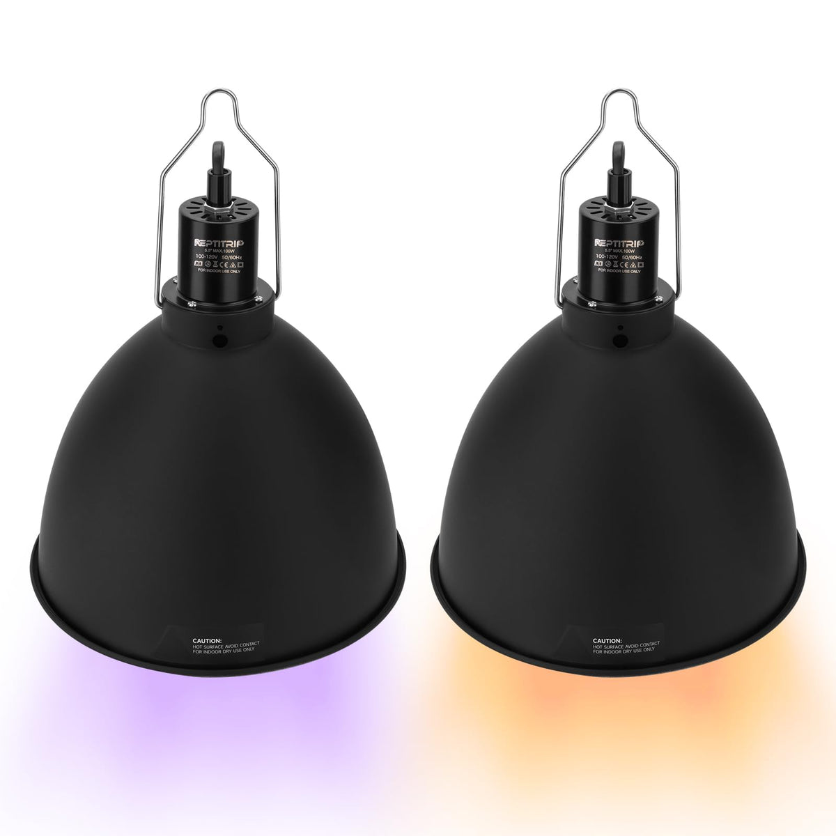 Reptitrip Deep Dome Reptile Light Fixture 8.5'', Reptile Heat Lamp Max 200W, Reptile Tank Lighting Fixtures, Fixture For Uvb Rep