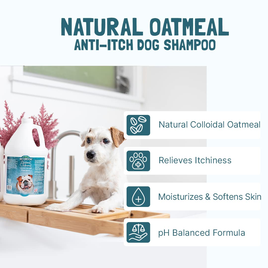 Bio-Groom Oatmeal Dog Shampoo - For Allergies And Itching, Cruelty-Free, Dog Bathing Supplies, Puppy Shampoo For Sensitive Skin,