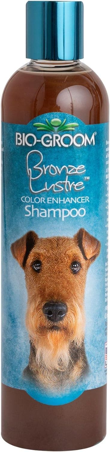 Bio-Groom Bronze Lustre Dog Shampoo - Color Enhancing Pet Shampoo, Dog Bathing Supplies, Puppy Wash, Dog Grooming Supplies, Cruelty-Free, Made In Usa, Coat Brightener Shampoo -12 Fl Oz 1-Pack