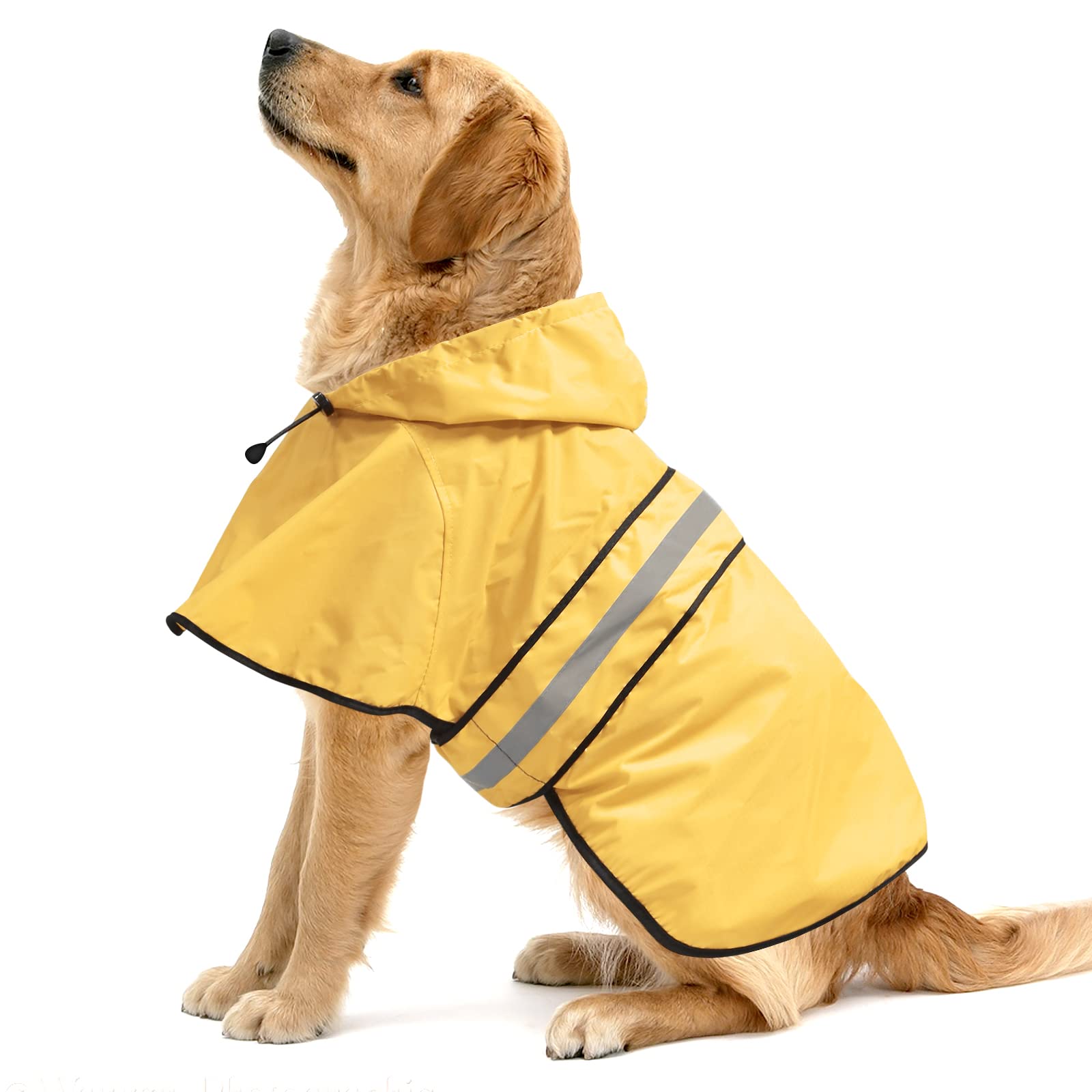 Ezierfy Reflective Dog Rain Coats - Waterproof Adjustable Pet Raincoat Jacket, Lightweight Dog Apparel & Accessories Raincoat Fo