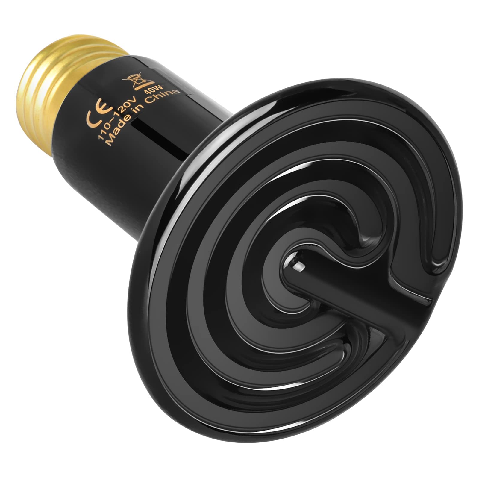 Simple Deluxe 40W Reptile Heat Lamp Bulb No Light Ceramic Heat Emitter Brooder Coop Heater