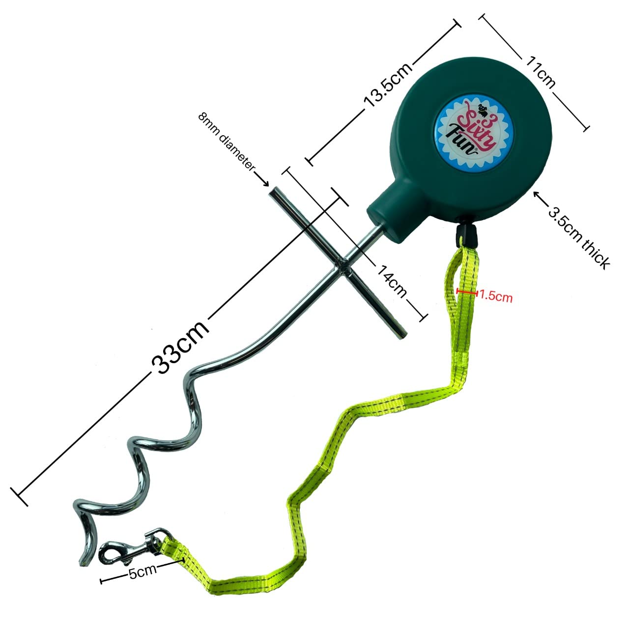 16 Feet/ 5 M Slip Leads For Dogs - Dog Tie Out Cable & Stake - Rotates 360 Tangle Free - Slip Leash For Dogs For Camping Travel