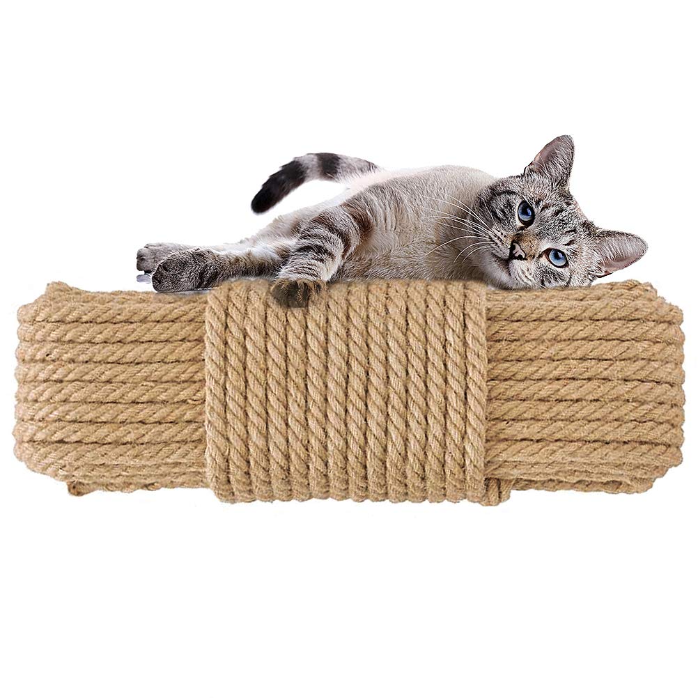 Aoneky Replacement Cat Scratching Post Sisal Rope - Hemp Rope For Cat Tree And Tower (3/8'' 66 Ft)