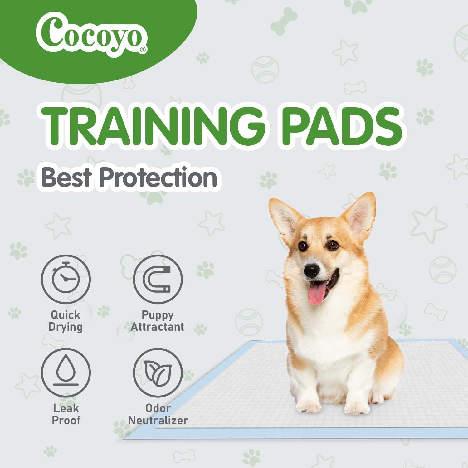 COCOYO Best Value Training Pads 100 Count 13 by 17.7   | Dog Pee Pads | Super Absorbent Puppy Pads,Blue