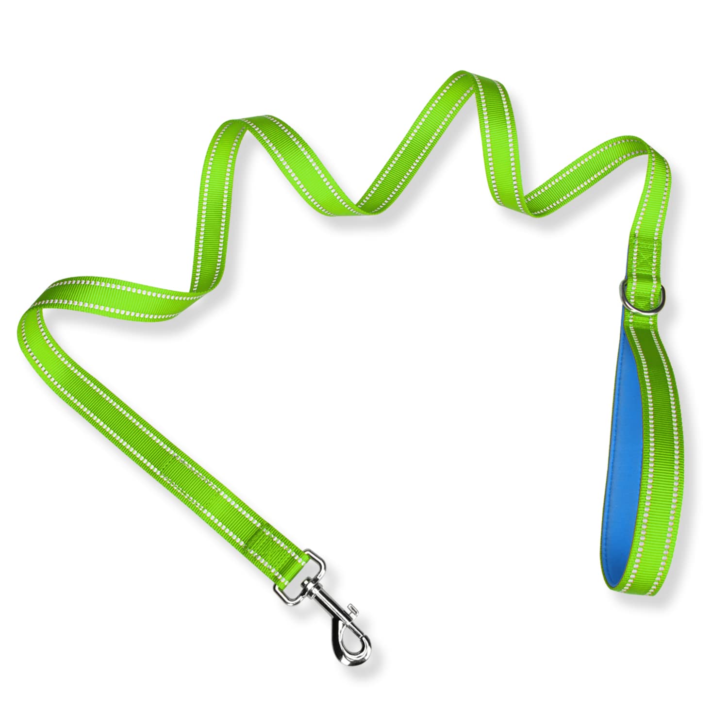 Phoepet 5 Feet Dog Leash - Dual-Side Reflective - Soft Padded Handle - Fit For Walking, Training Or Exploring Hiking, Camping (G