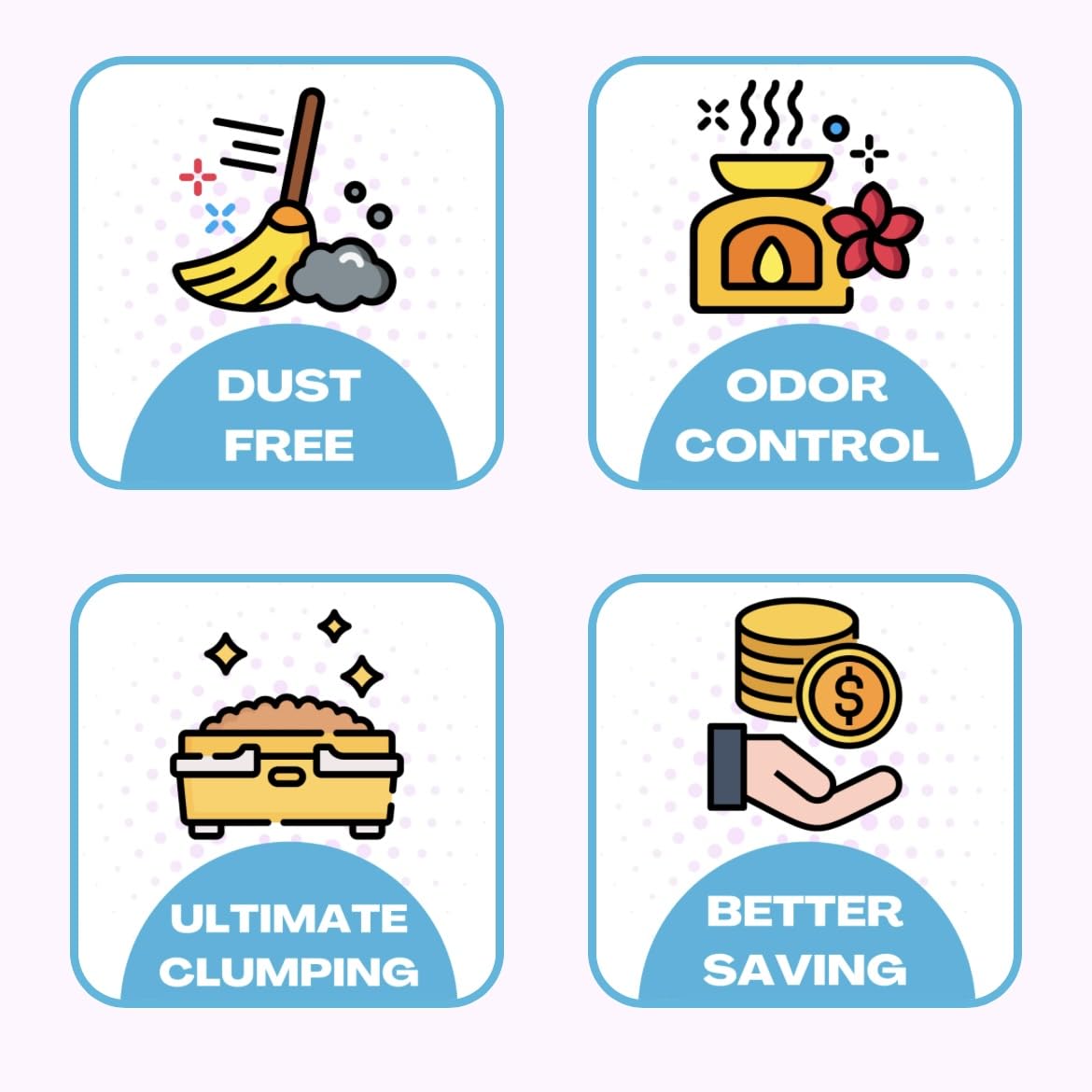 Fifi Litter 15-Lbs. All Natural,Premium Multi-Cat Formula,Bentonite/Carbon/Silica, Hypoallergenic,Quick Clumping,99.9% Dust Free