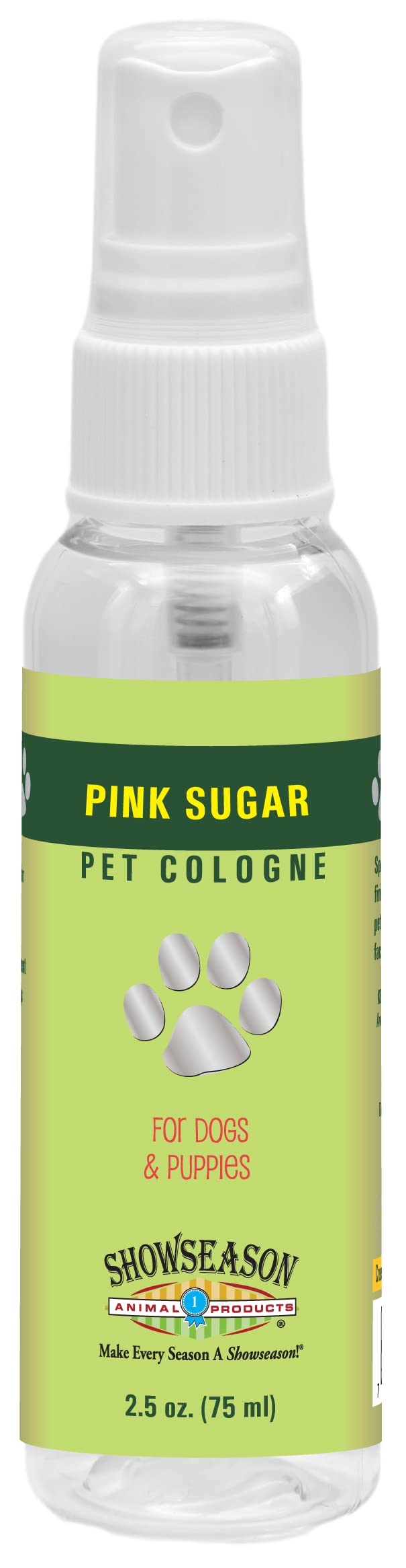 Showseason Animal Products Pink Sugar Dog Cologne 2.5 Oz. | Dog Perfume Long Lasting | Deodorizing Spray | Made In The Usa