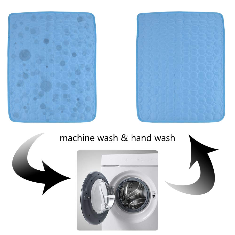 Cdipesp Dog Cooling Mat Ice Silk Self Cooling Bed Pads Cat Sleeping Mat For Kennel Sofa (L (22' X 28'))