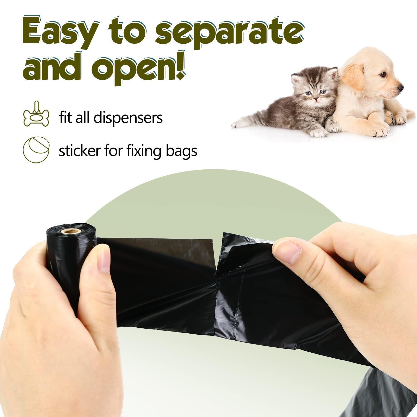 Dog Poop Bag 1140 Counts 57 Rolls, Unscented Doggy Poop Bags, Leak-Proof Dog Bags For Poop, Dog Waste Bags With Dispenser (13 X 9 Inches)