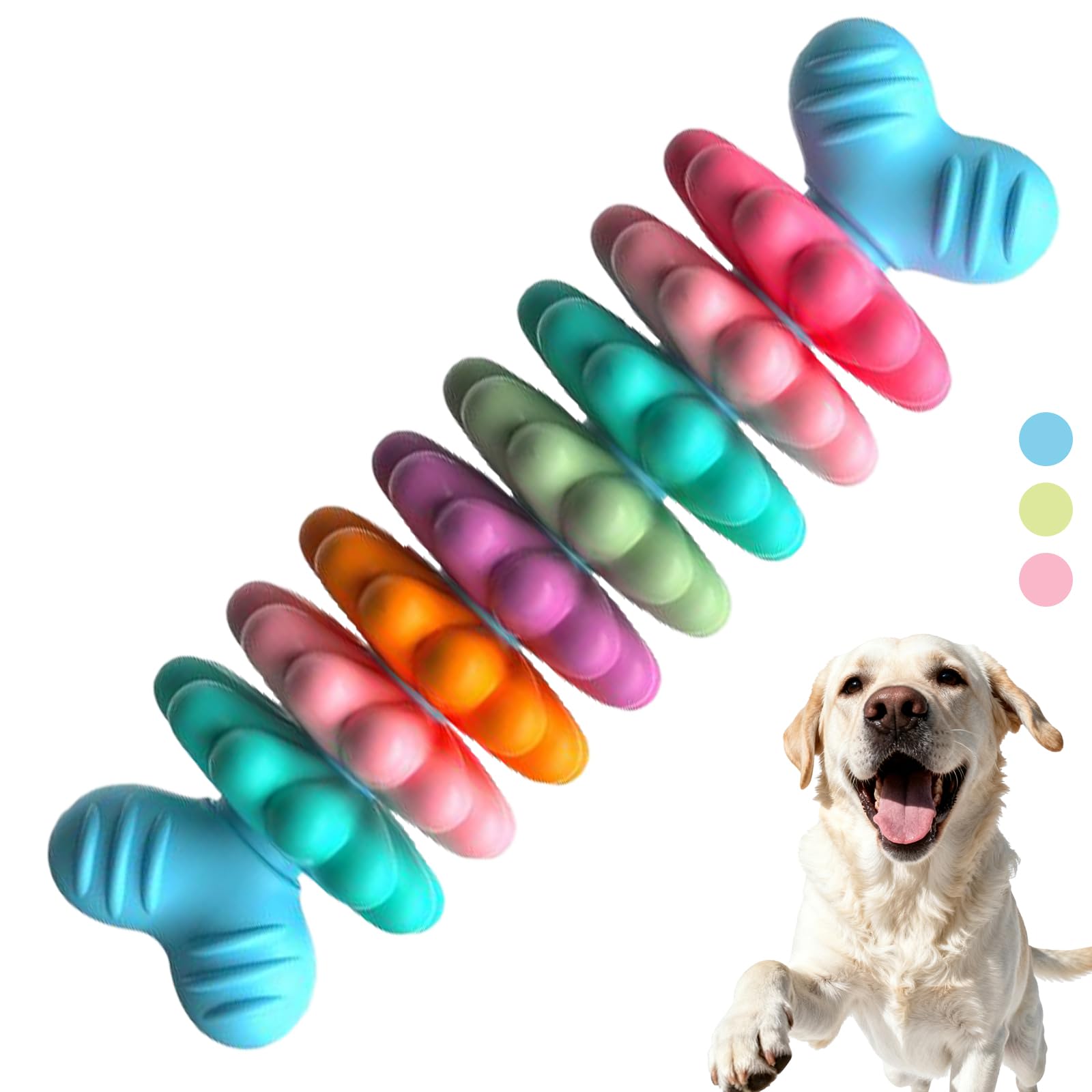 HORIBND Puppy Teething Toy, Indestructible Dog Chew Toys for Aggressive Chewers, Puppy Toys to Keep Them Busy and Clean Teeth, I