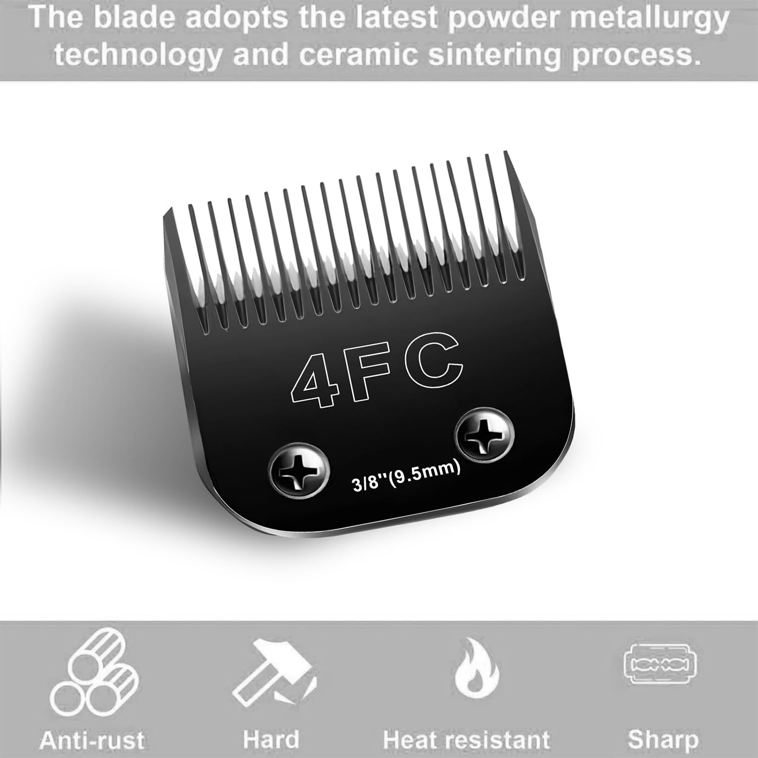 4F Blades Dog Grooming Blades Compatible with Andis/Oster A5/Wahl KM-10 Series Dog Clippers,Detachable Clipper Replacement Blade