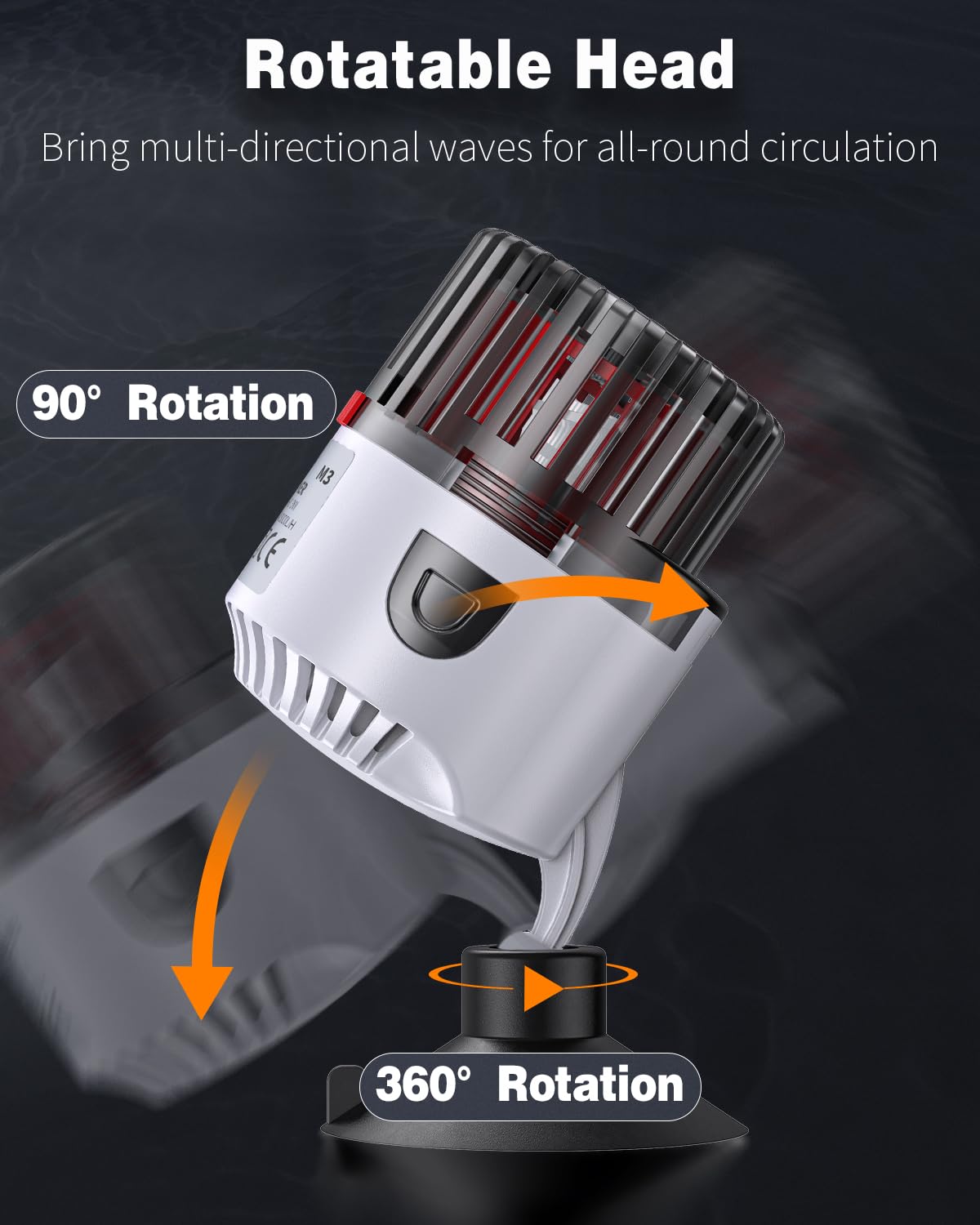 Pawfly 3 W Aquarium Wave Maker 800 Gph Submersible Adjustable Circulation Pump For Fish Tanks Up To 50 Gallons Aquarium Power He