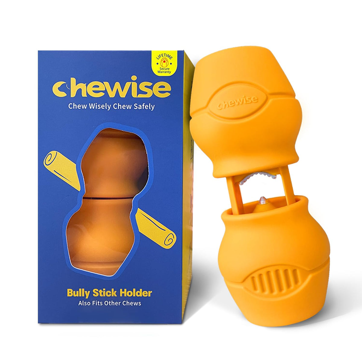 Petclan Chewise Bully Stick Holder, Improved Bully Sticks Holder, Ultimate Secure Heavy Duty, Bpa-Free Safety Device To Prevent 