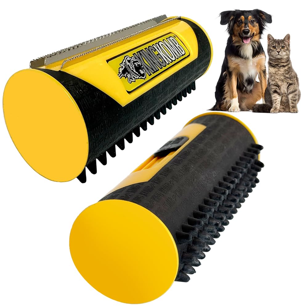King Kanine Pet Grooming Brush, Self Cleaning Deshedding | Multi-Use Tool For Dogs, Cats & Horses For All Life Stages | Brush Pe