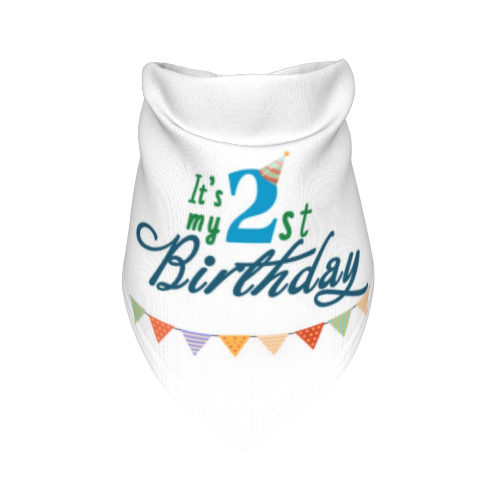 It'S My 2Nd Birthday Blue Dog Bandana Scarf Triangle Bibs Pet Accessories Cat Kerchief