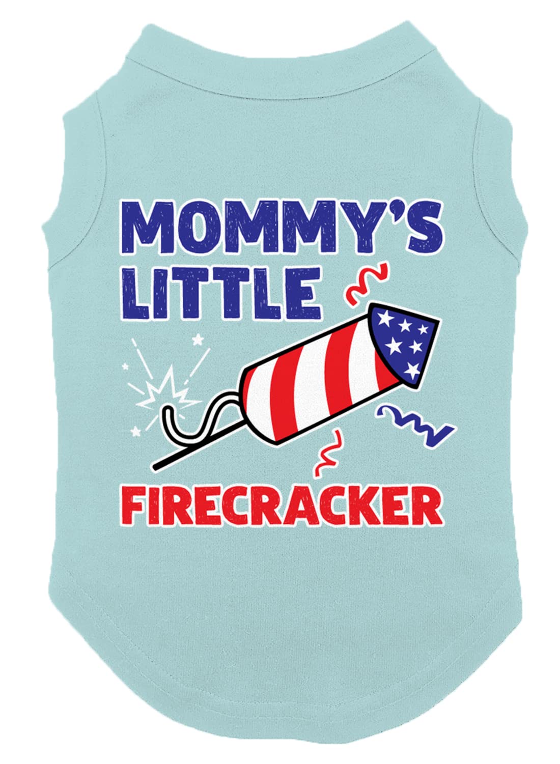 Mommy'S Little Firecracker - Usa Independence Day 4Th Of July Dog Shirt (Chill, Medium)