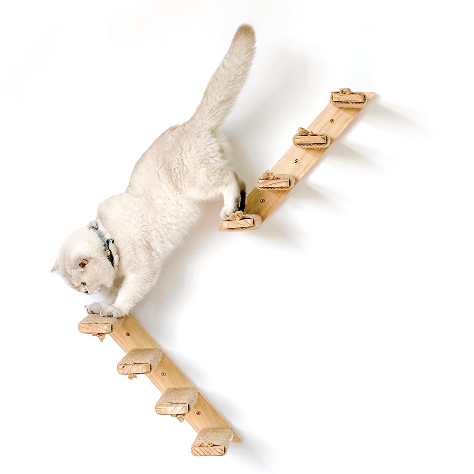 2 Pack 4 Steps Cat Wall Shelves Cat Stairs For Wall With Sisal Rope.Cat Wall Steps/Ladder Furniture & Cat Tree Supplies(Catstair