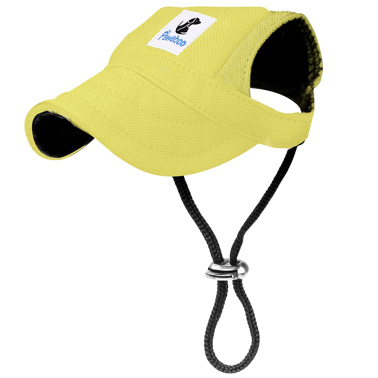 Pawaboo Dog Baseball Cap, Adjustable Dog Outdoor Sport Sun Protection Baseball Hat Cap Visor Sunbonnet Outfit With Ear Holes For Puppy Small Dogs, Small, Yellow