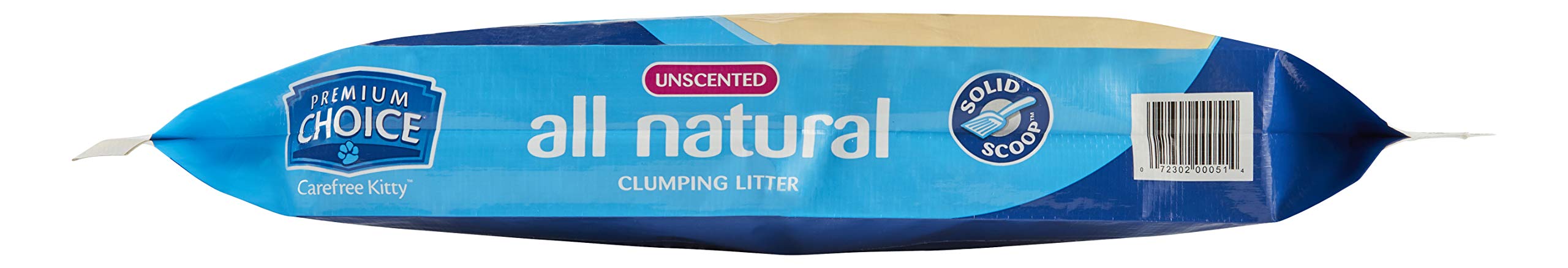 Premium Choice Carefree Kitty Unscented All-Natural Clumping Cat Litter - 25Lb Bag (Packaging May Vary)