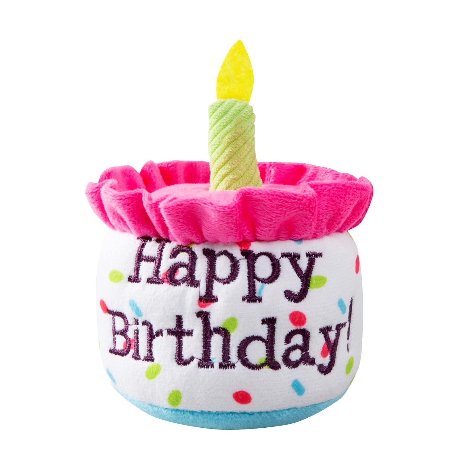 Ushang Pet Dog Birthday Cake Toys, Happy Birthday Cake Shaped Squeaky Dog Toys For Small & Medium Dogs | Funny Dogs Gifts | Plus