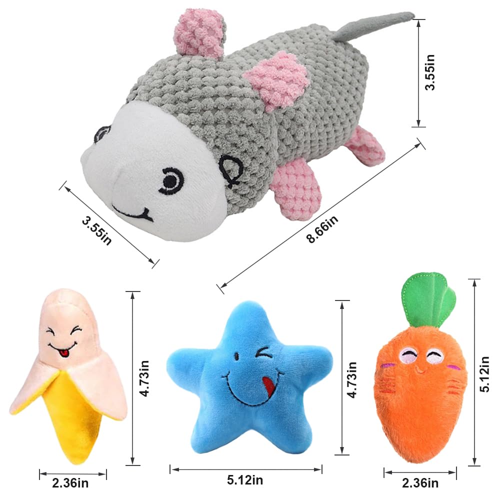 BSISUERM 12 Pack Puppy Toys for Boredom, Squeaky Dog Chew Toys Set with Ropes, Bone Toy and Treat Ball for Small Dogs Teething,