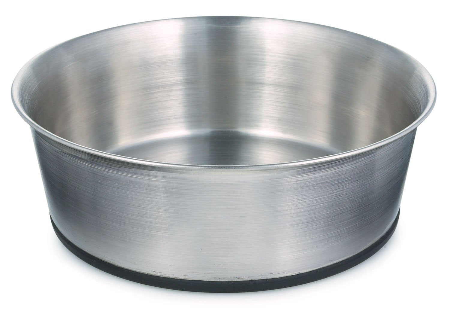 Pro Select Stainless Steel Dog Bowl With Rubber Base Sizes Vary (1 Pack), 30 Oz