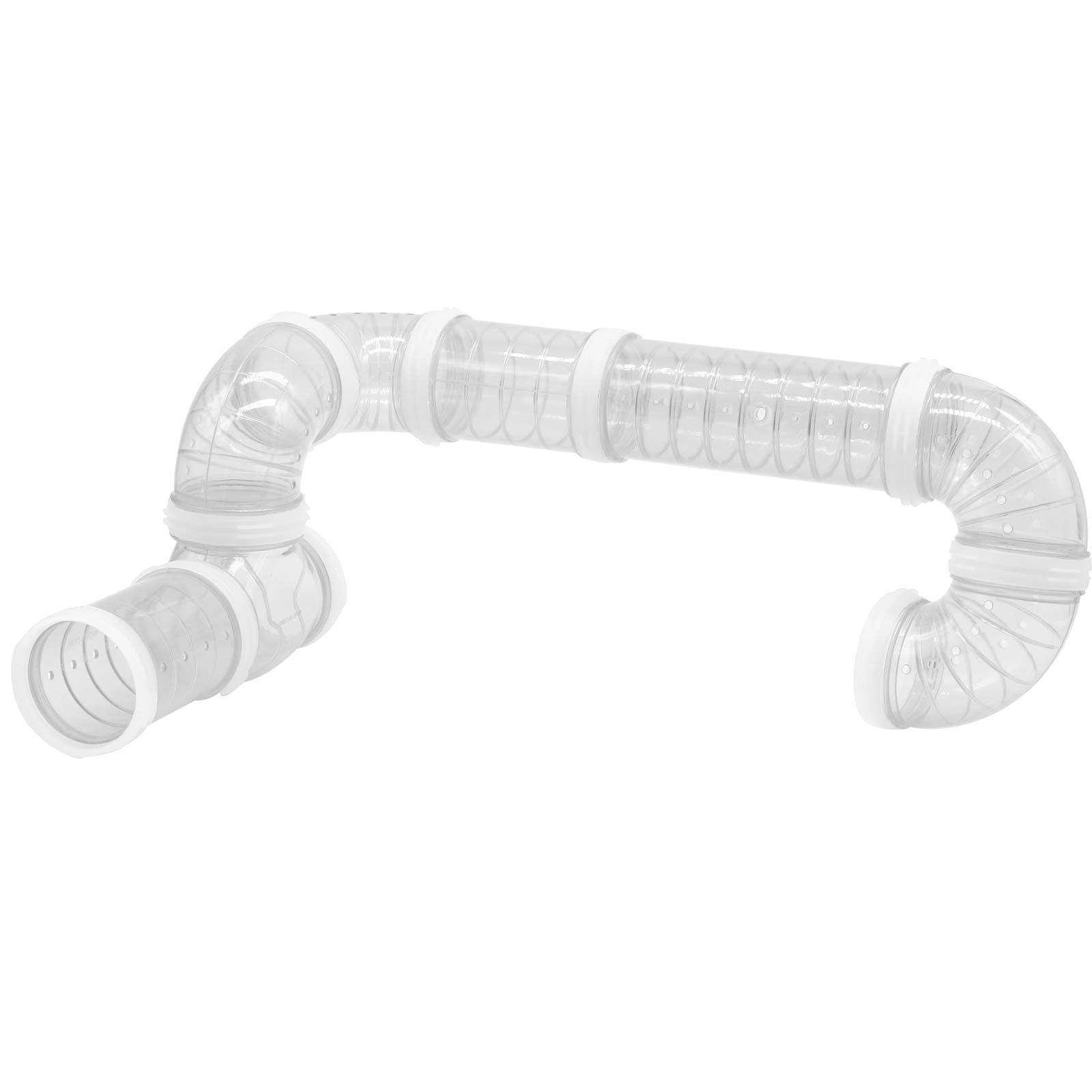 Hamster Tube Set, 8 Pack Transparent Curved Pipe Pet Cage Tunnel Hamster Toy Diy Creative Connection Tunnel External Sports Tube For Mouse Hamster Rat And Other Small Animal