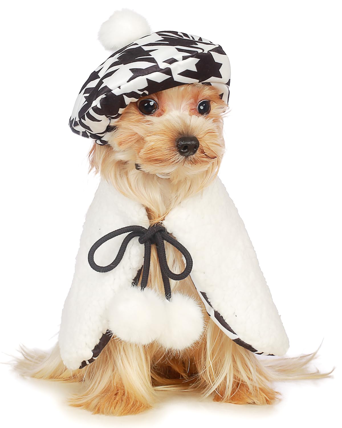 Coomour 2Pcs Dogs Shirts Funny Pet Clothes And Warming Dogs Hat Puppy Cotton Clothing For Small Medium Large Dogs Outfits (L)