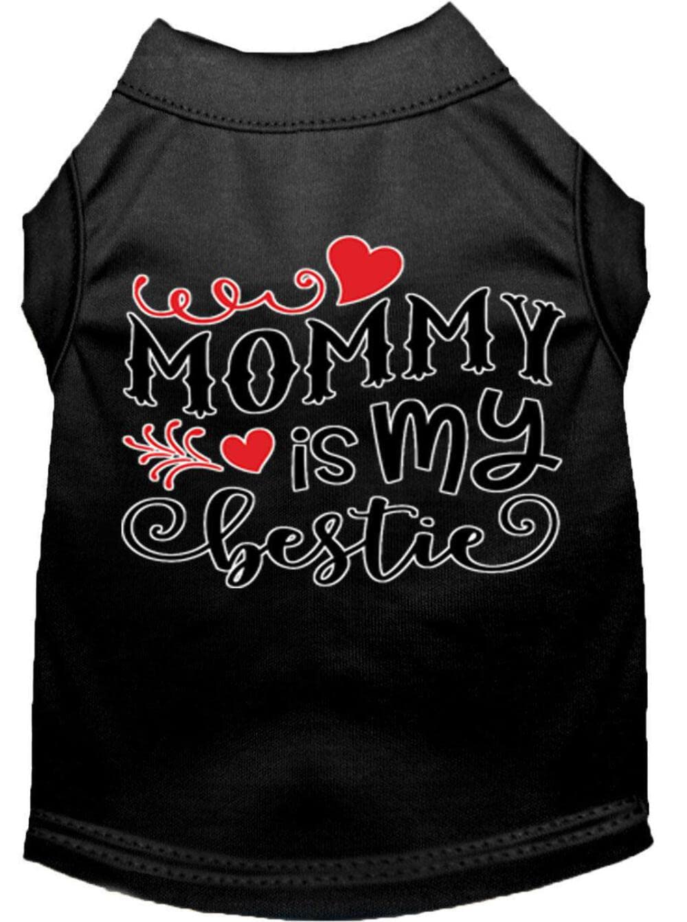Pet Dog & Cat Shirt Screen Printed, "Mommy is my Bestie" Purple 3XL (25-35 lbs.)