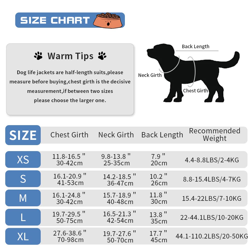 Doglay Dog Life Vest, Ripstop Cute Shark Dog Life Jacket With Superior Buoyancy And Rescue Handle, Adjustable Dog Life Vests For Boating Swimming, Pet Flotation Vest For Small Medium Large Dogs