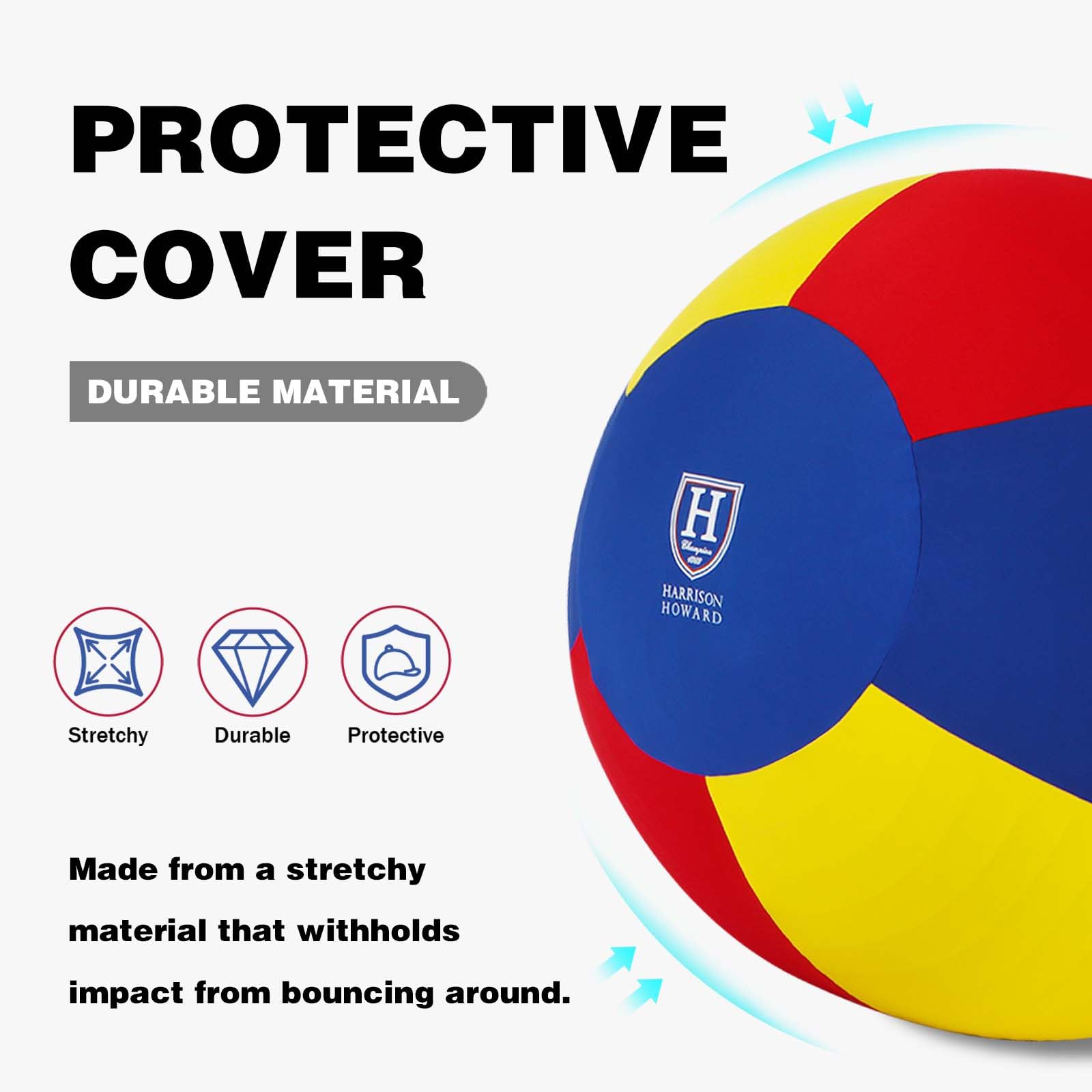 Harrison Howard Howdy Bally Horse Playball Covers Mega Ball Cover For Equine Use Exclusive Fun Patterns Protective Blaze 25'' Vi