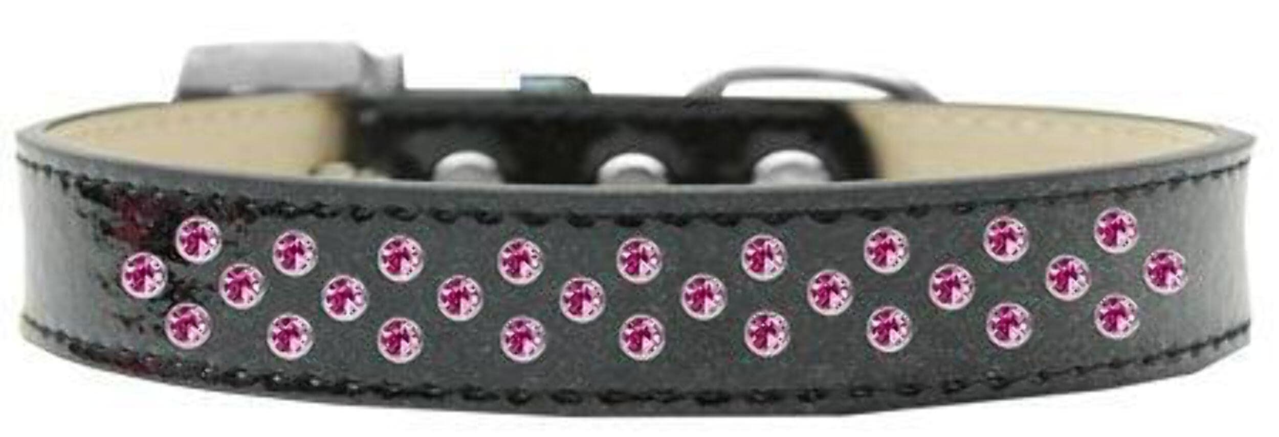Mirage Pet Products Sprinkles Ice Cream Dog Collar with Bright Pink Crystals, Size 18, Blue