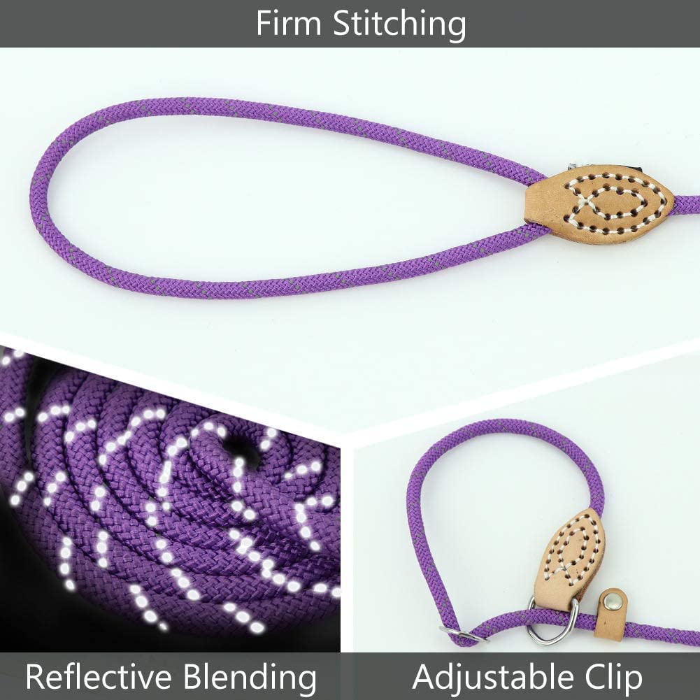 Puppy Pet Cat Dog Leash Collar Basic Accessories Reflective Retractable Dog Rope Pet Traction Belt 5Ft(Large 0.55In, 66-88Lb, Pu