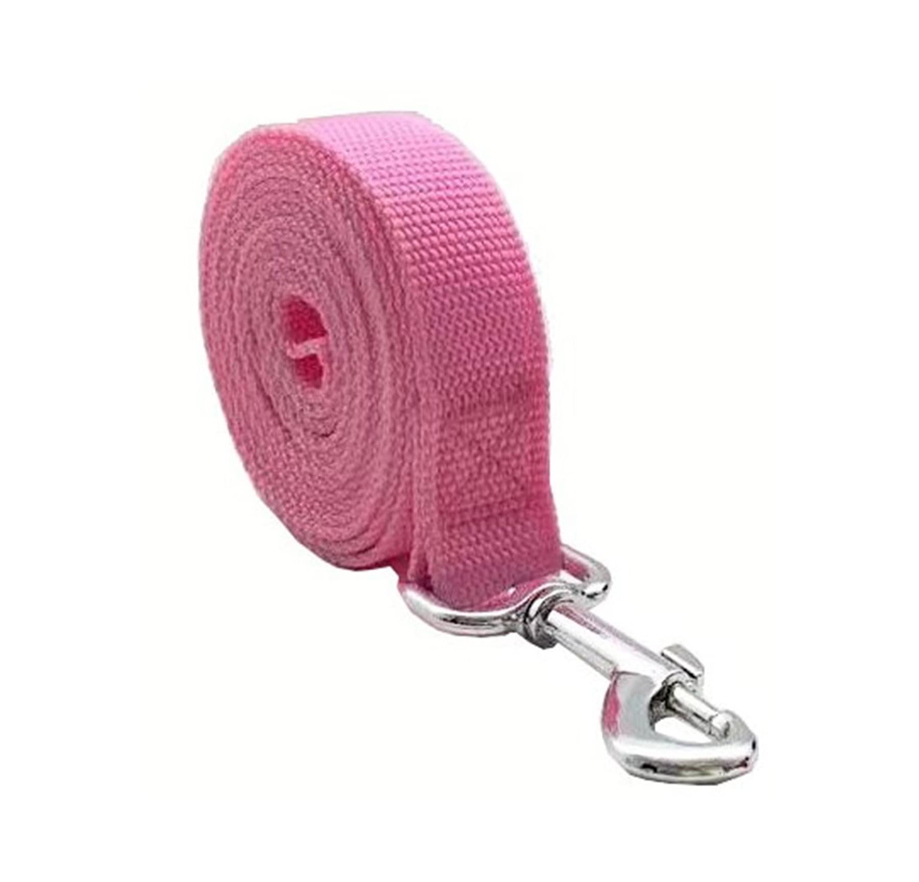 Nylon Dog Leash 12 Feet Long, Walking Training Dog Leashes For Medium Large Dogs(1'' X 12 Ft, Pink)