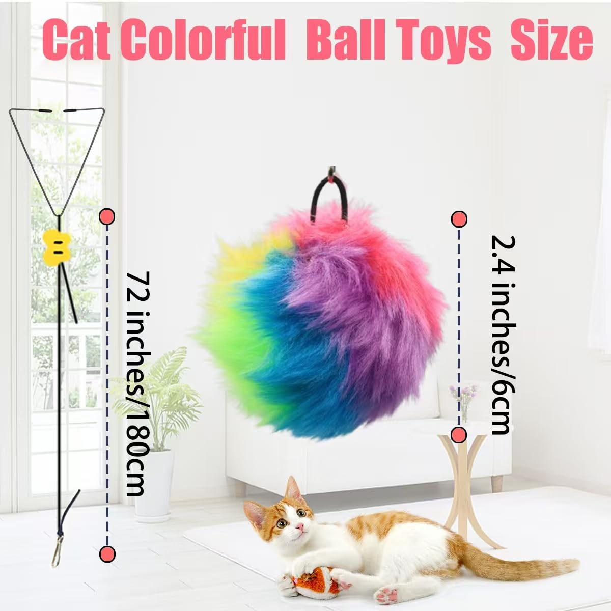 Oodosi Interactive Cat Toys, Self Play Hanging Door Cat Toys For Indoor Cats Kitten Exercise Toy For Bored Cats