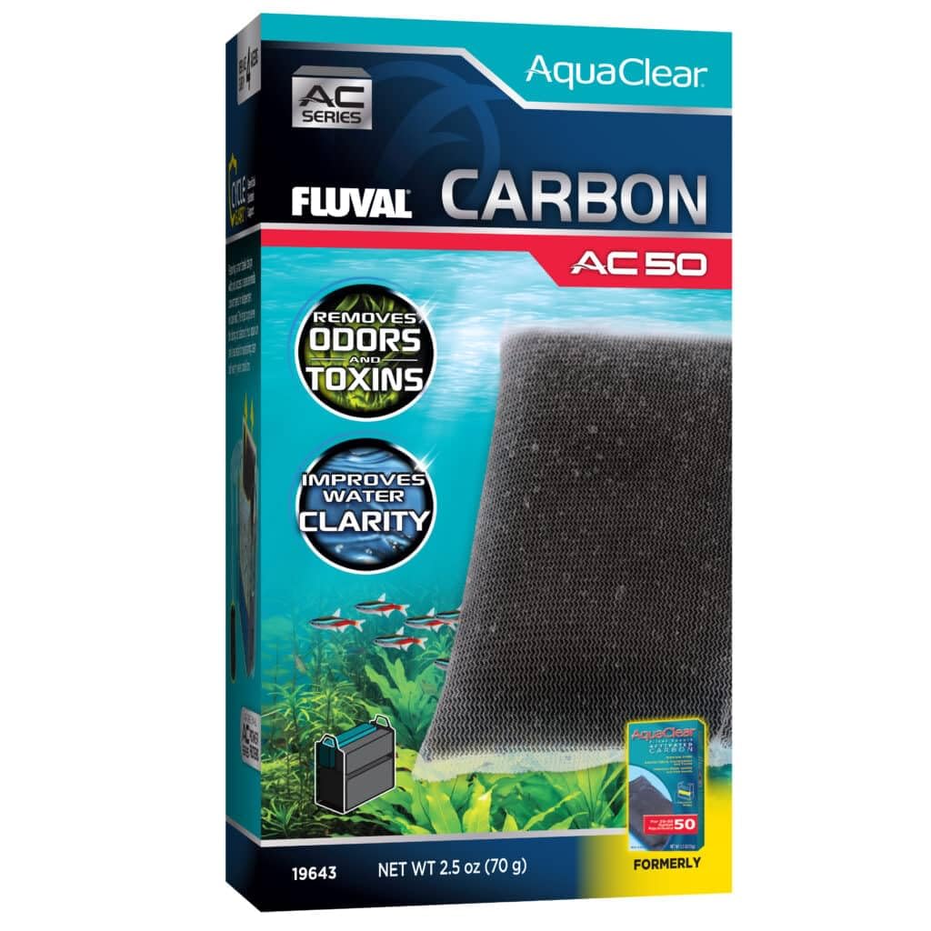 Fluval - Carbon for AC50 Power Filter, 2.5 oz / 70 g - Improves Fish Health, Promotes Ctystal Clear Water, for Use in Freshwater