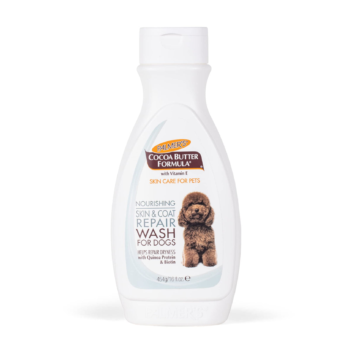 Palmer'S For Pets Cocoa Butter Nourishing Skin & Coat Repair Dog Shampoo, Shampoo For Dogs With Quinoa Protein And Biotin - Coat Wash For Dry, Damaged Coats, Fur, And Skin - 16Oz