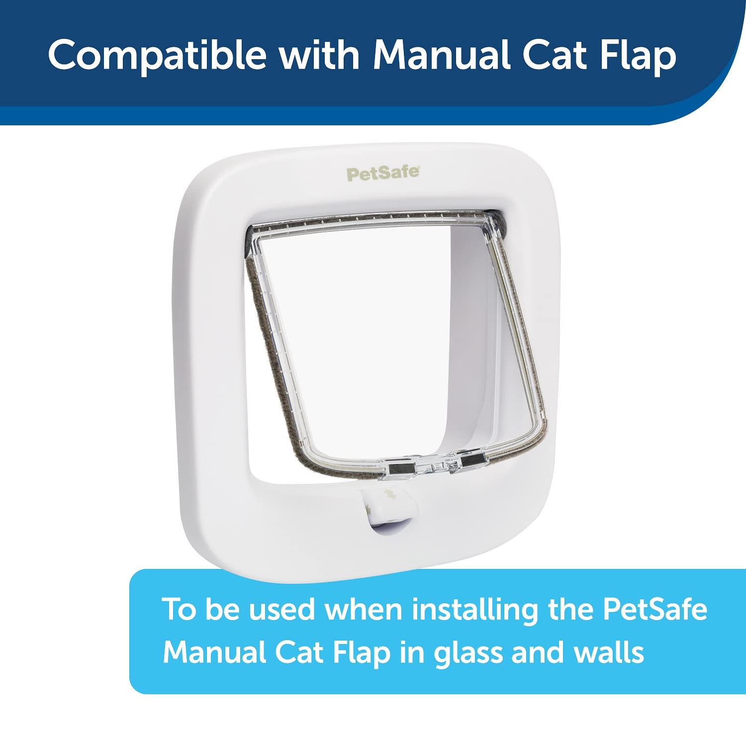 Petsafe Installation Adapter, Mounting Adapter For Installation Of Petsafe Microchip Cat Flap And Manual Cat Flap, For Glass, Wa