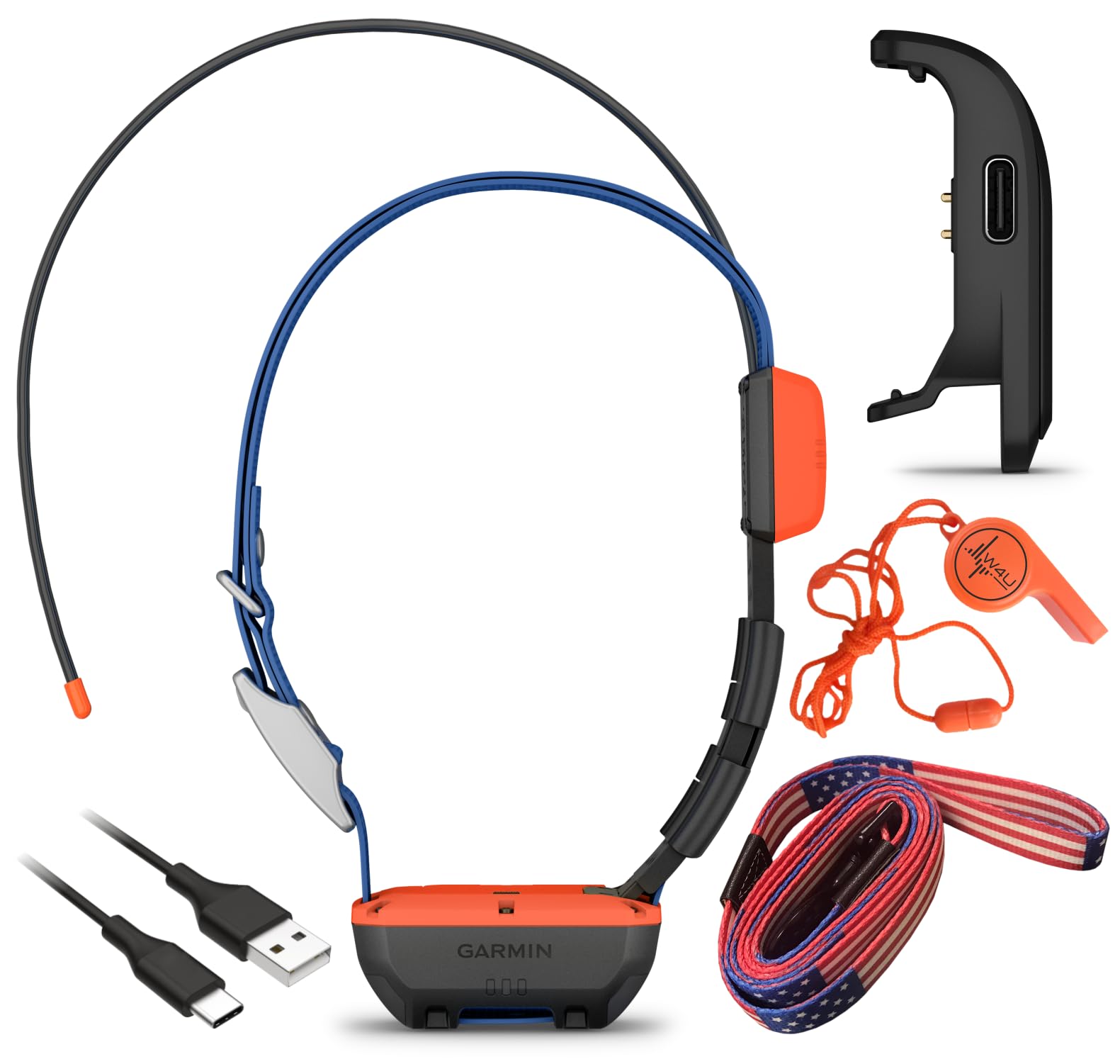 Wearable4U Garmin Alpha T 20 Gps Dog Tracking Collar With Leash And Whistle Bundle