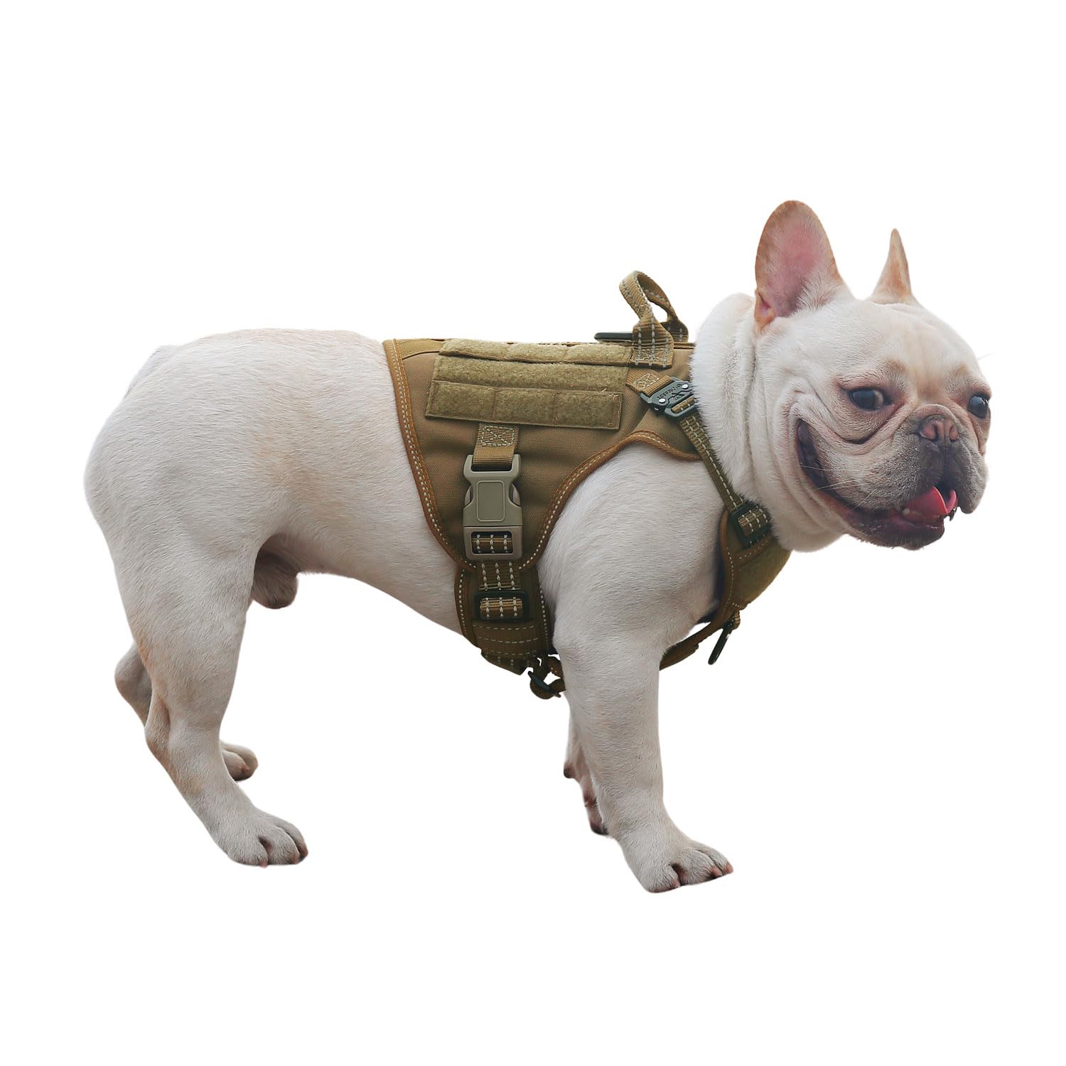 Icefang Gn1 Reflective Tactical Dog Harness Small Sized, Molle K9 Dog Vest With 2X Metal Buckles,Adjustable Pet Harness, No Pull