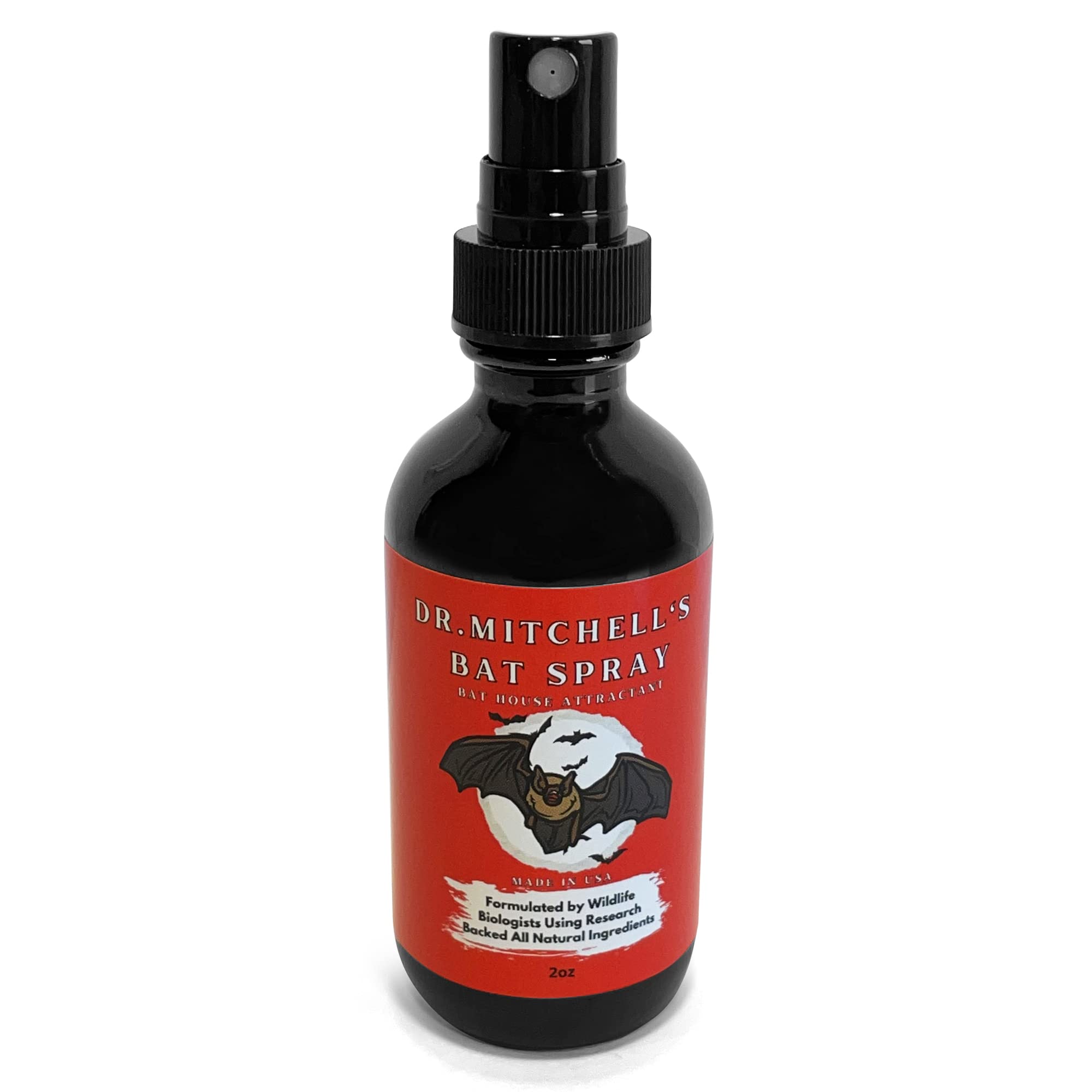 Dr. Mitchells Bat Spray - Bat Attractant Bait Lure Scent Bat Houses and Boxes 2oz Spray Bottle Research-Backed All Natural Phero
