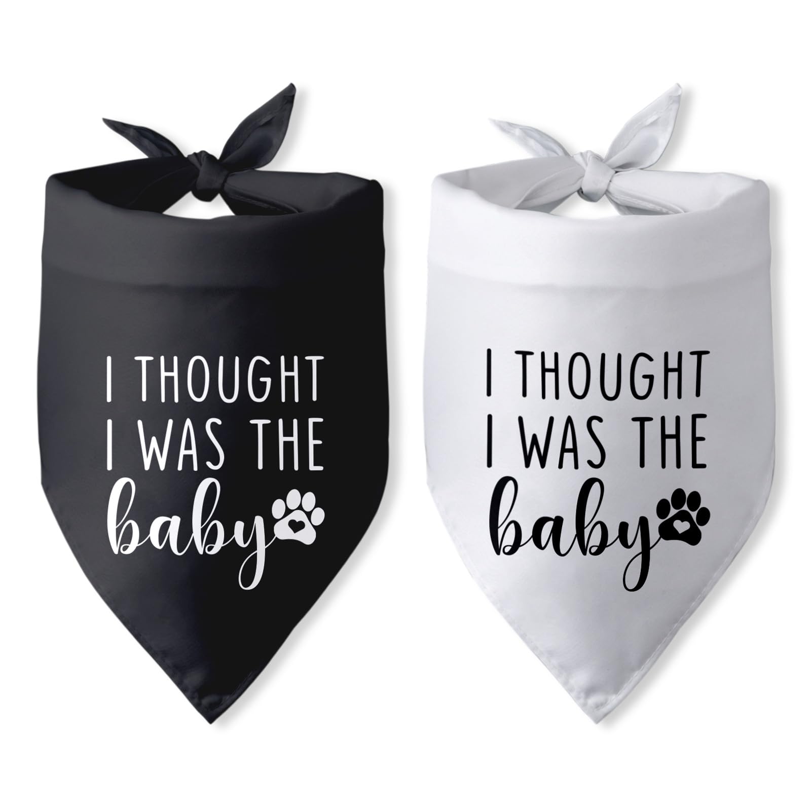 2 Packs I Thought I Was The Baby Dog Bandana Pregnancy Announcement Scarf Accessories Gender Reveal Bandana Baby Announcement Ph