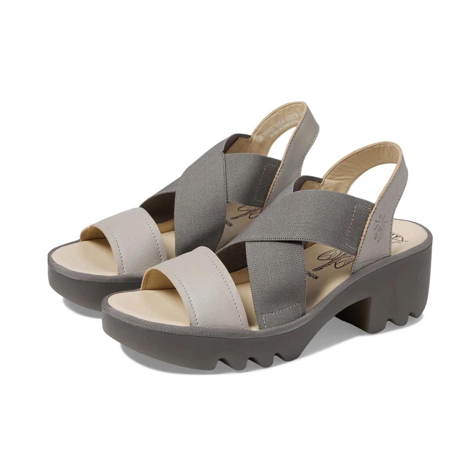 Fly London Womens Wedges Sandal, Silver, 10