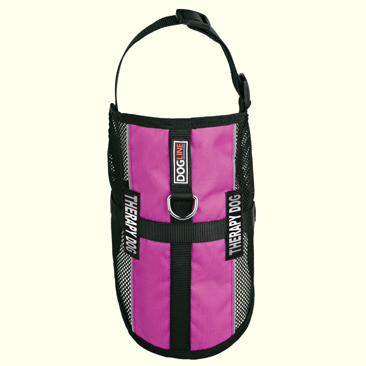 Dogline Maxaire Multi-Purpose Mesh Vest For Dogs And 2 Removable Therapy Dog Patches, Small, Pink