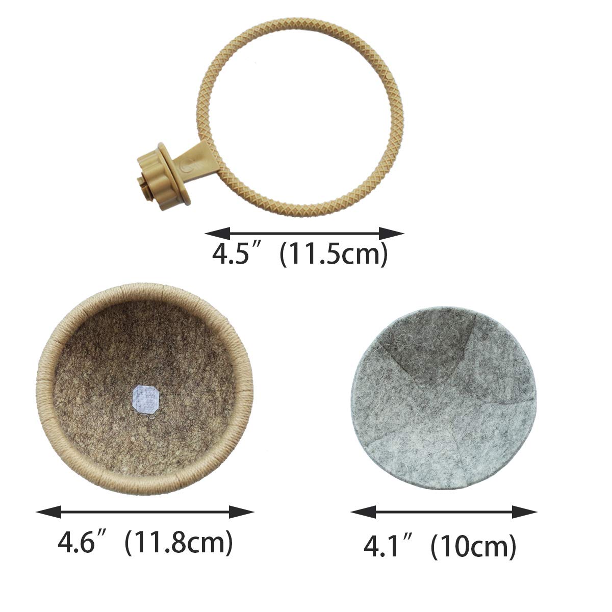 Foiburely 2 Sets Bird Nest Canary Finch Parrot Nest With Felt（4.5 Inches）