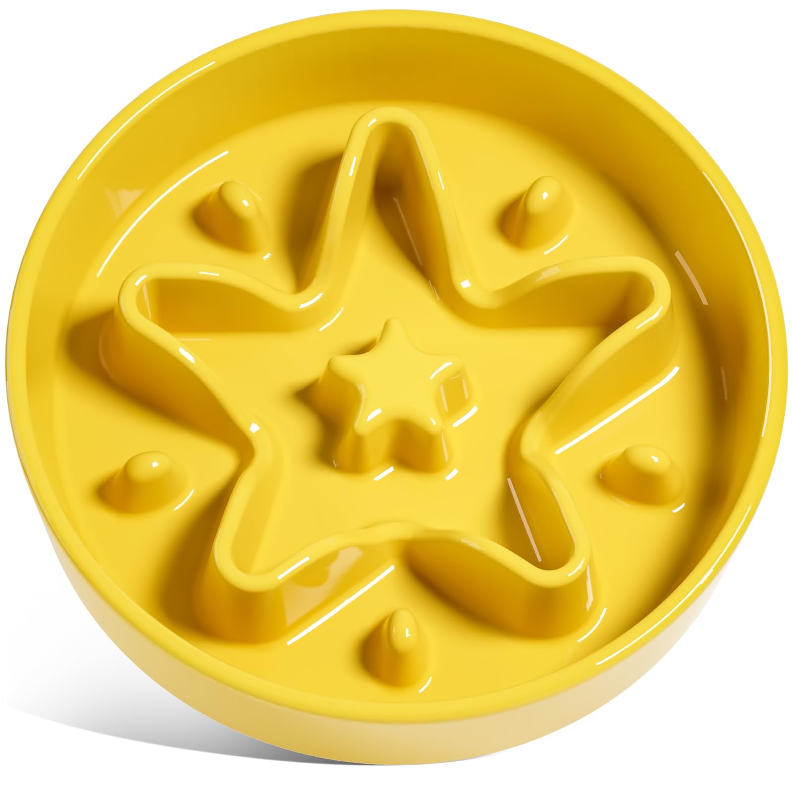 LE TAUCI Ceramic Slow Feeder Dog Bowls Small Breed, 0.6 Cups Dog Food Dish for Fast Eaters, Puzzle Bowl for Small Dogs and Cats,