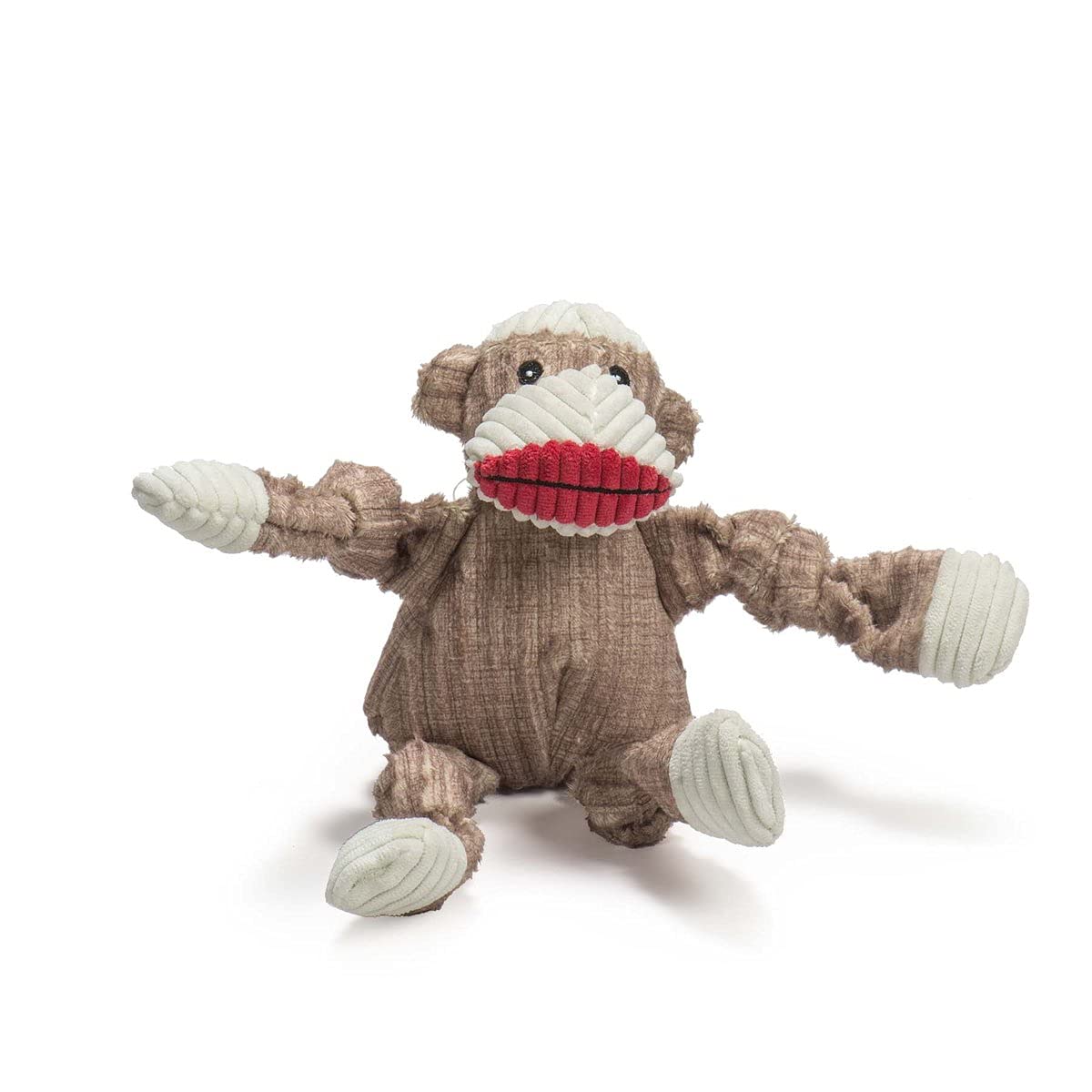 Hugglehounds Knottie Plush Dog Toy - Dog Stuffed Animal Toy, Puppy Toys, Squeaky Dog Toy For Small, Medium & Large Dogs, Durable Plush To Keep Them Busy - Stuey Sock Monkey, Small