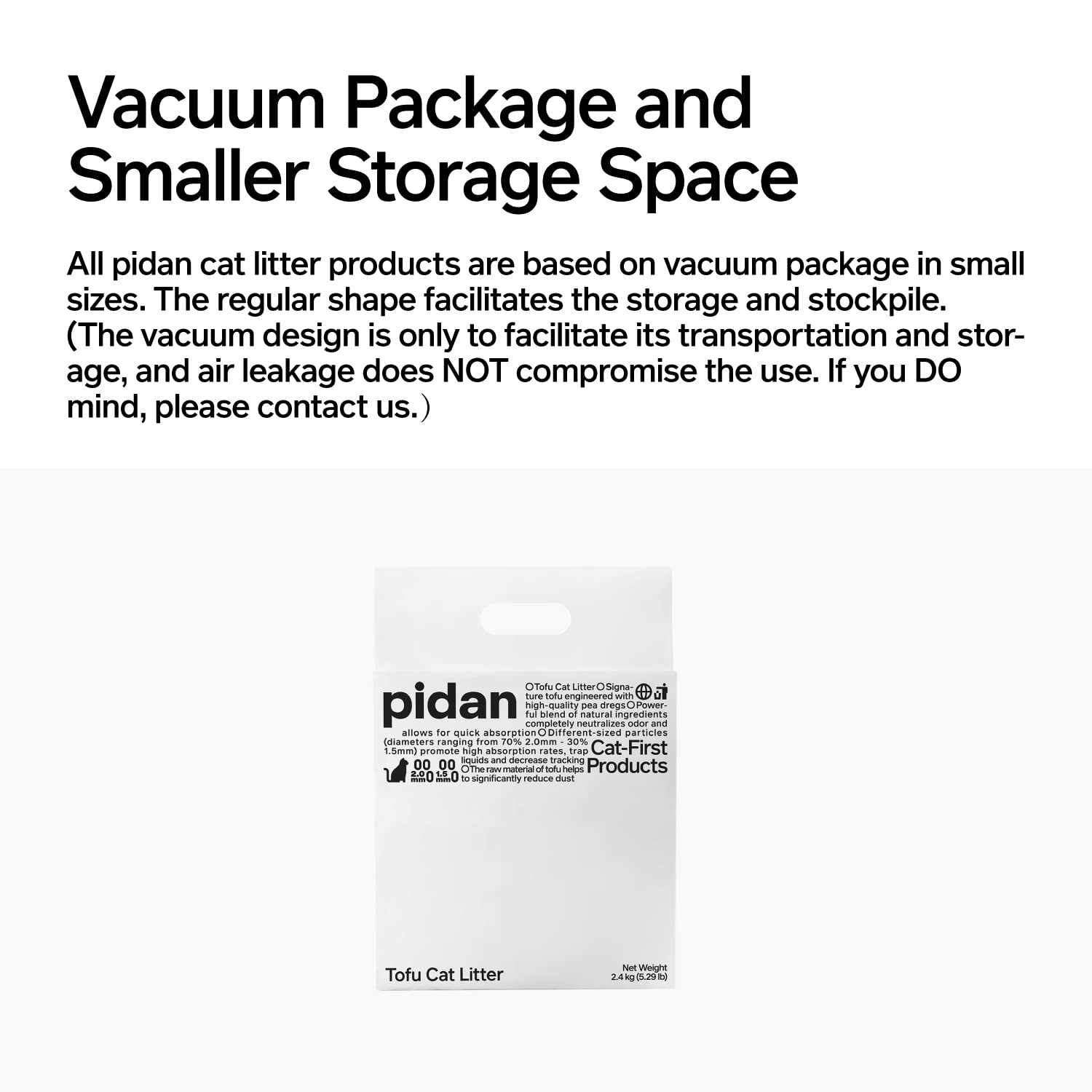 Pidan Tofu Cat Litter Clumping,Flushable,Ultra Absorbent And Fast Drying, 100% Natural Ingredients Litter,Solubility In Water,Really Dust-Free,Less Scattering (5.3Lb×1Bag)